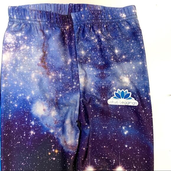 Lotus Galaxy Leggings Stars & Space Pattern Kids Medium - Picture 5 of 6